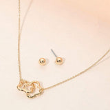 Double Open Quatrefoil Link Pendant Necklace - Madeline Love - Flyclothing LLC