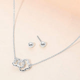 Double Open Quatrefoil Link Pendant Necklace - Madeline Love - Flyclothing LLC