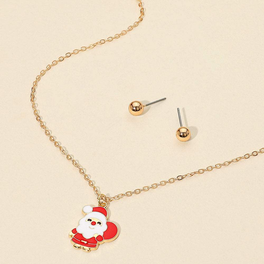 Cute Santa Claus Pendant Necklace - Madeline Love - Flyclothing LLC