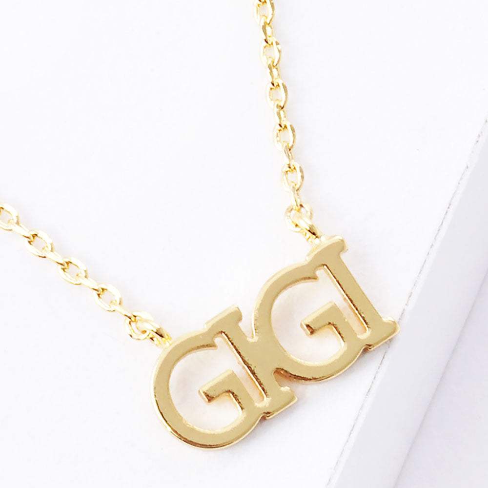 GIGI Gold Dipped Metal Message Pendant Necklace - Madeline Love - Flyclothing LLC