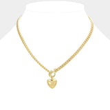 Heart pendant toggle necklace - Madeline Love - Flyclothing LLC