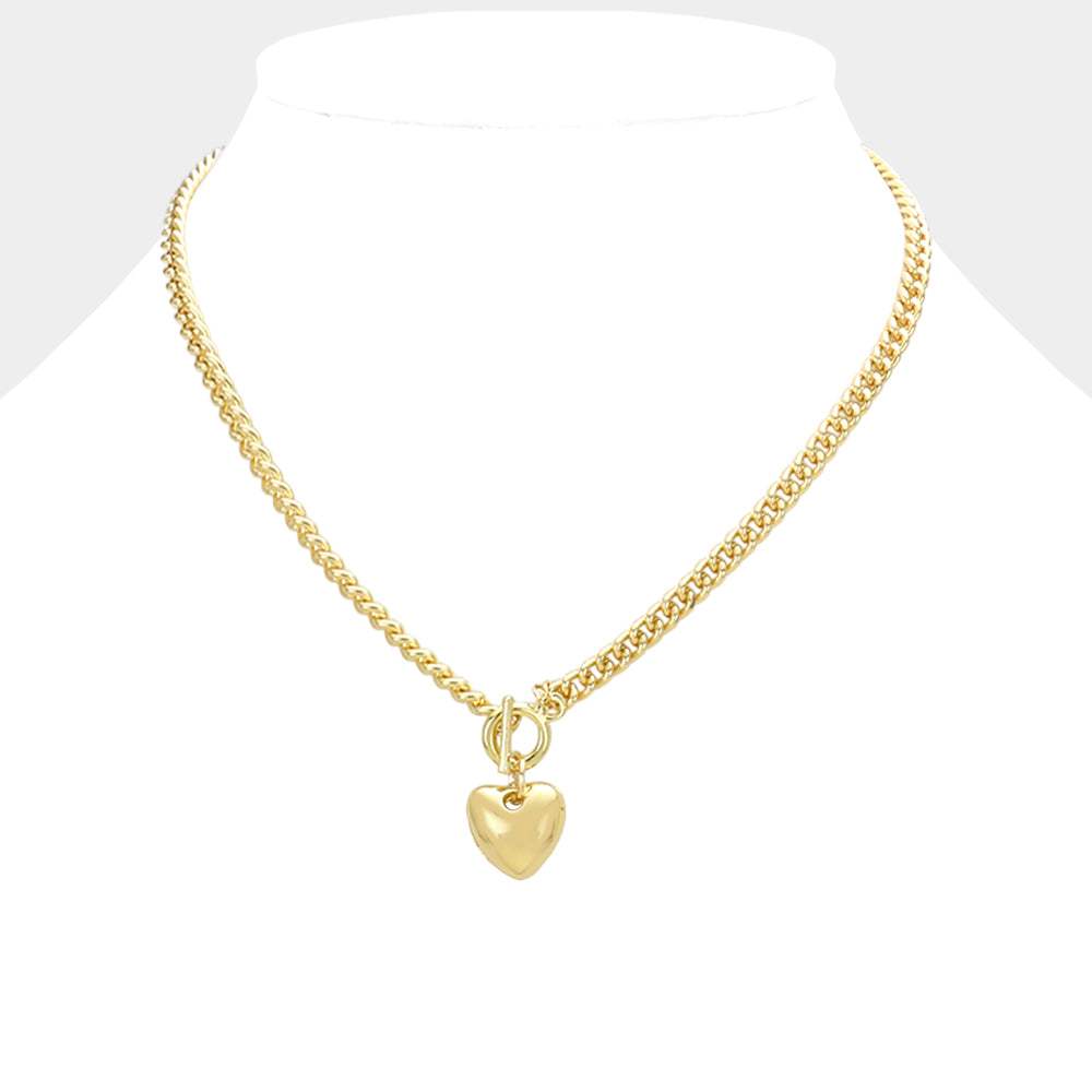 Heart pendant toggle necklace - Madeline Love - Flyclothing LLC