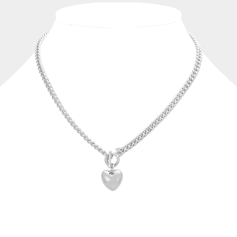 Heart pendant toggle necklace - Madeline Love - Flyclothing LLC