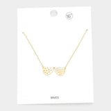 Brass Metal Sunglasses Pendant Necklace - Madeline Love - Flyclothing LLC