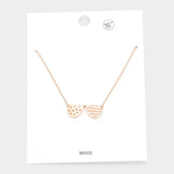 Brass Metal Sunglasses Pendant Necklace - Madeline Love - Flyclothing LLC