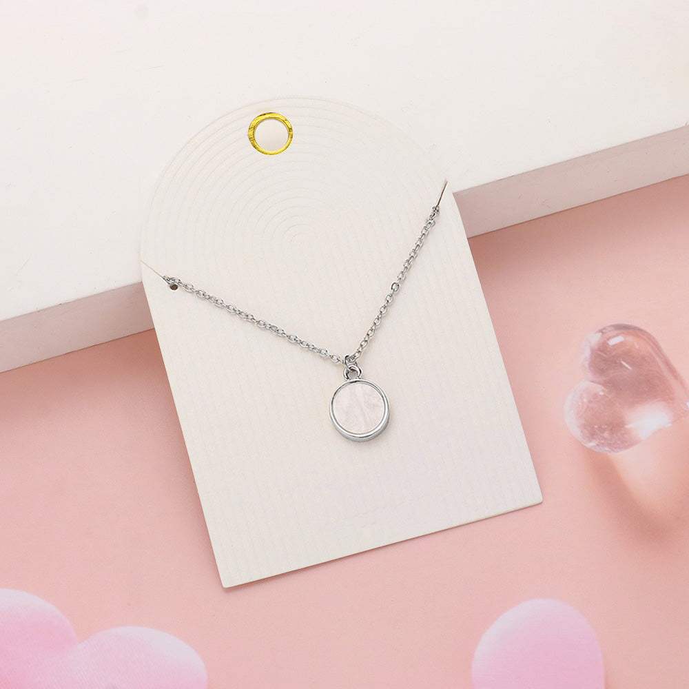 Mother Of Pearl Disc Pendant Necklace - Madeline Love - Flyclothing LLC