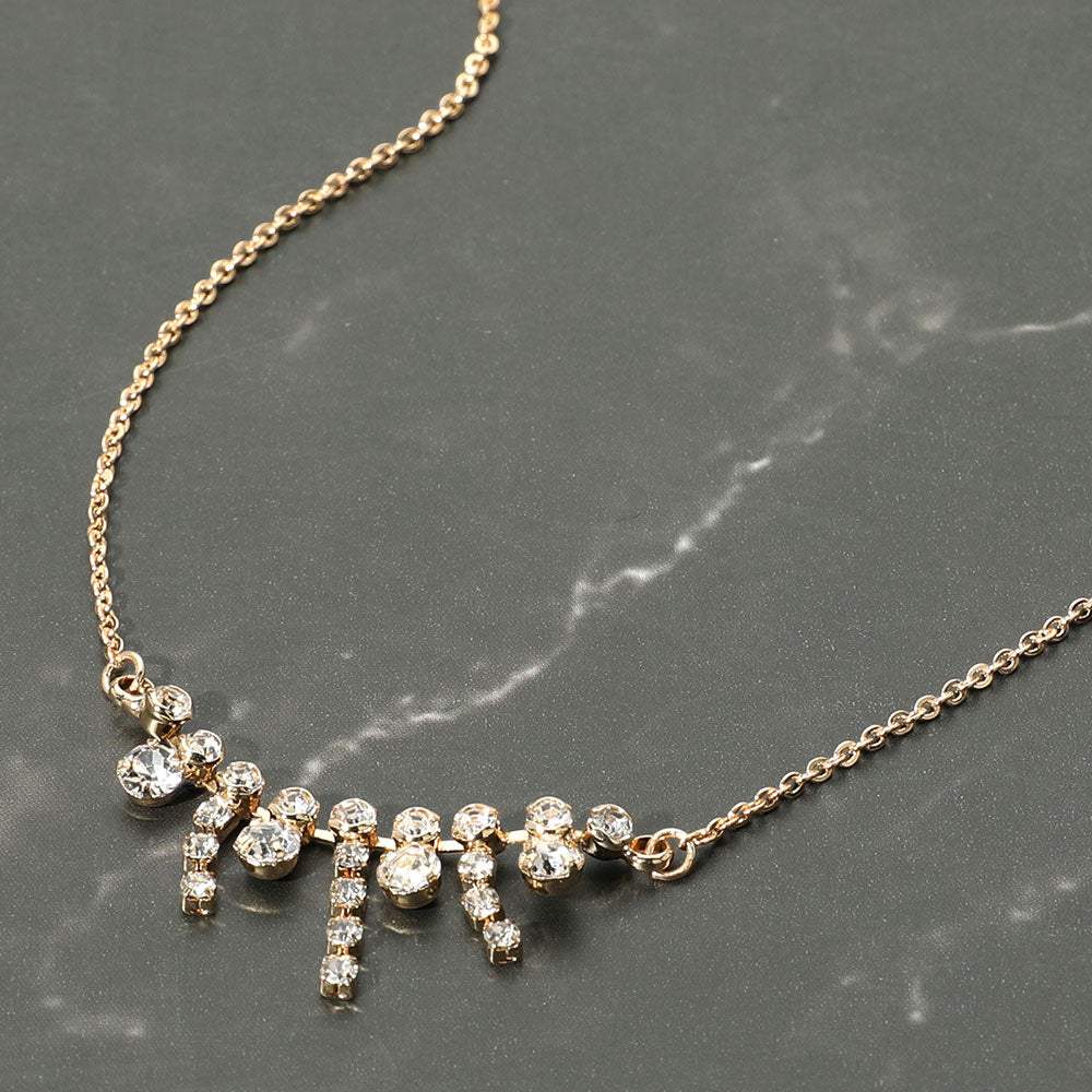 Brass Metal Bubble Stone Pendant Necklace - Madeline Love - Flyclothing LLC
