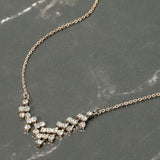 Brass Metal Rhinestone Pendant Necklace - Madeline Love - Flyclothing LLC