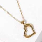 Open Heart Pendant Necklace - Madeline Love - Flyclothing LLC