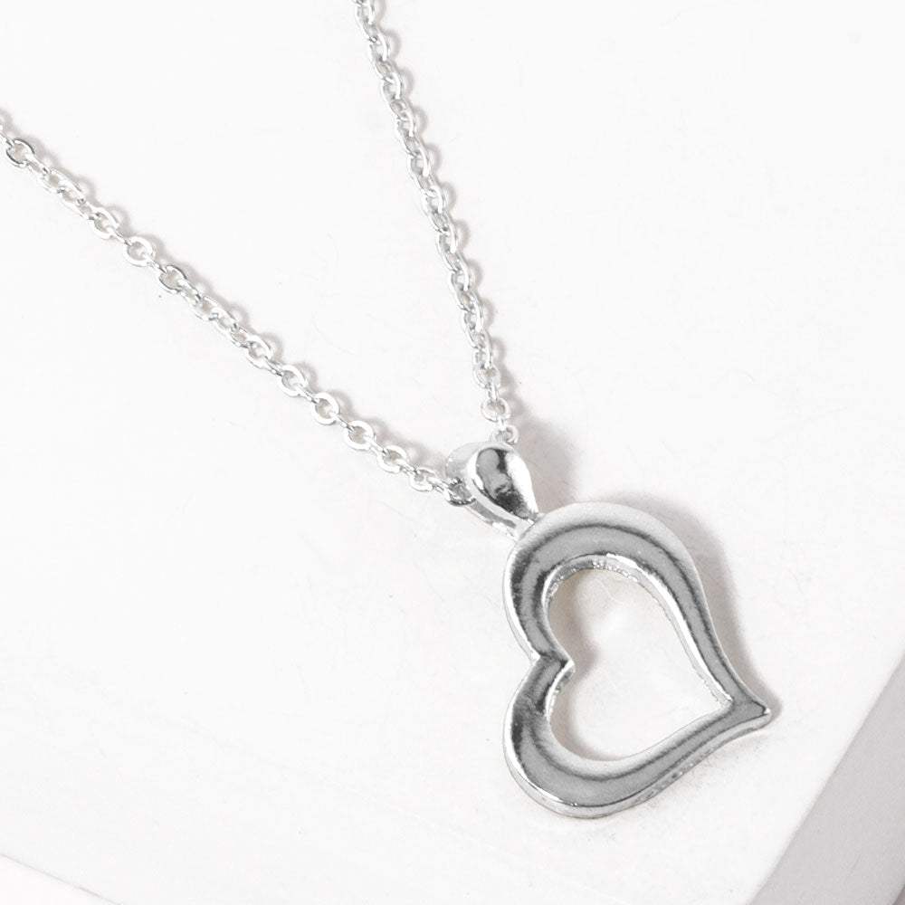 Open Heart Pendant Necklace - Madeline Love - Flyclothing LLC