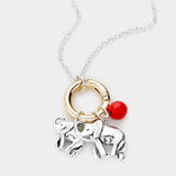 Metal Elephant Bead Ball Pendant Necklace - Madeline Love - Flyclothing LLC