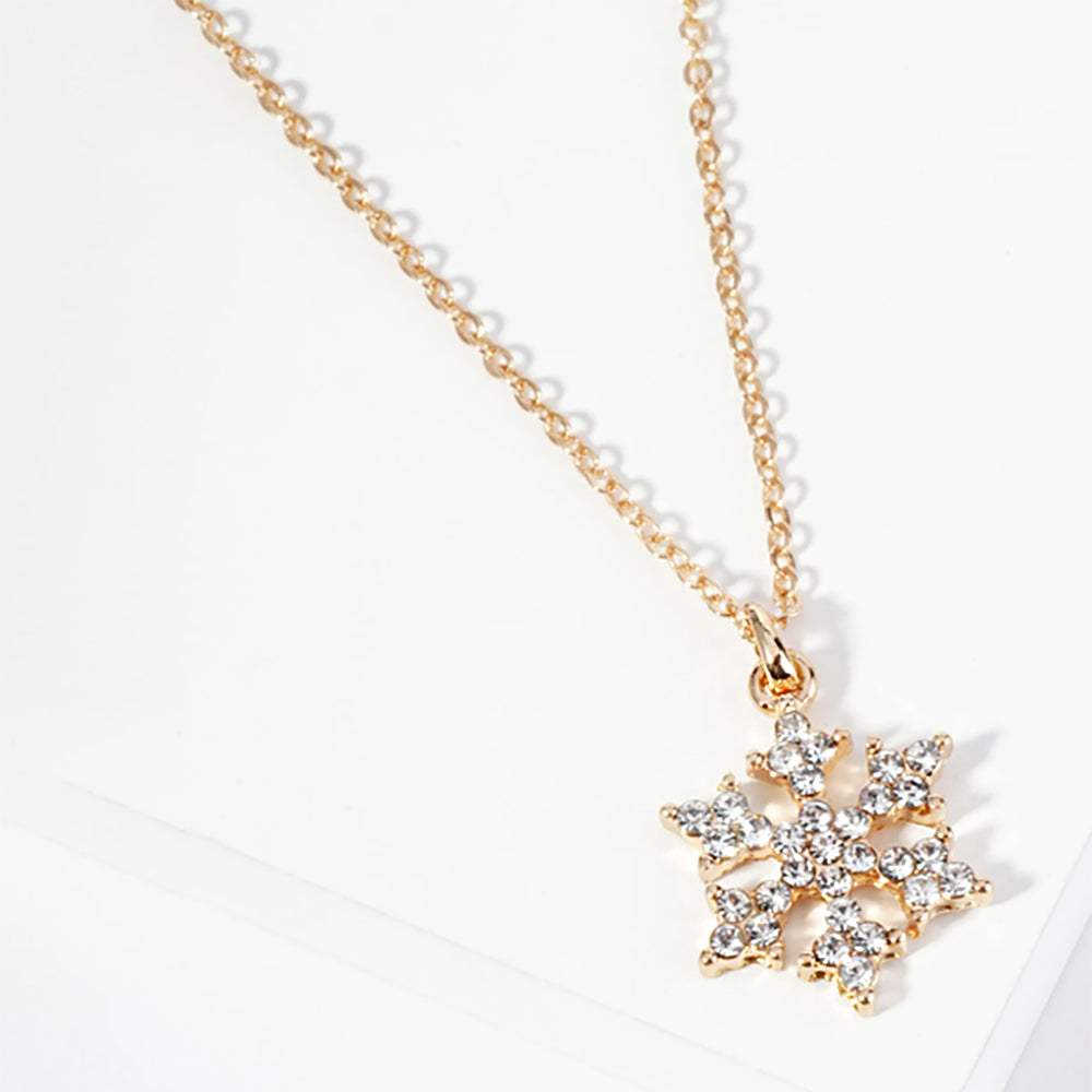 Crystal Snowflake Pendant Necklace - Madeline Love - Flyclothing LLC