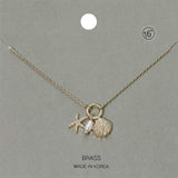 Seashell Starfish Pearl Pendant Necklace - Madeline Love - Flyclothing LLC
