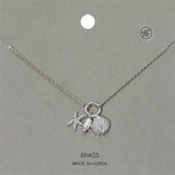 Seashell Starfish Pearl Pendant Necklace - Madeline Love - Flyclothing LLC