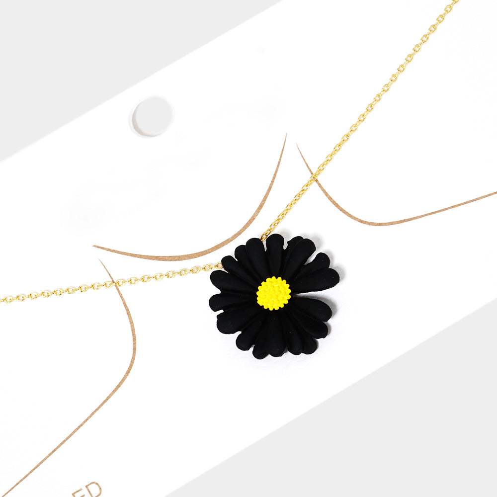Gold Dipped Bloom Flower Pendant Necklace - Madeline Love - Flyclothing LLC
