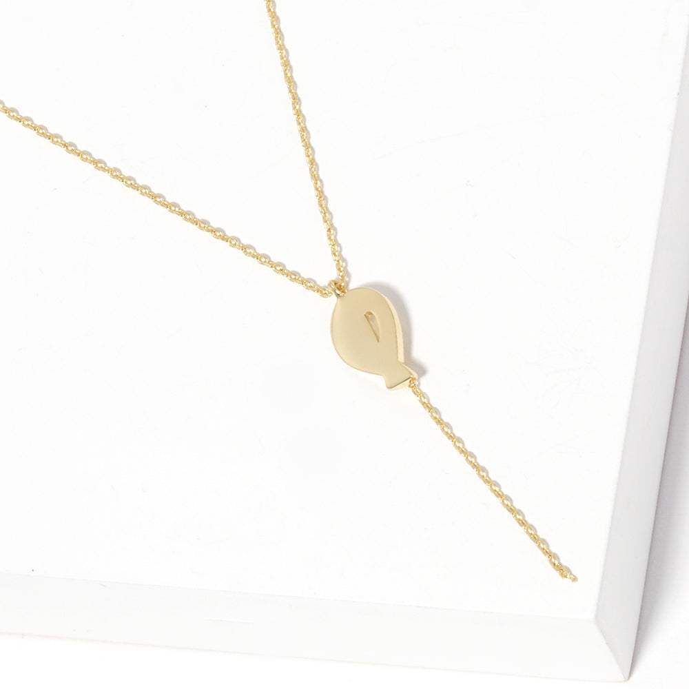 Gold Dipped Mini Balloon Pendant Y Necklace - Madeline Love - Flyclothing LLC