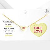 Ture Love Message Heart Pendant Necklace - Madeline Love - Flyclothing LLC