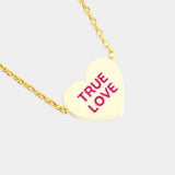 Ture Love Message Heart Pendant Necklace - Madeline Love - Flyclothing LLC