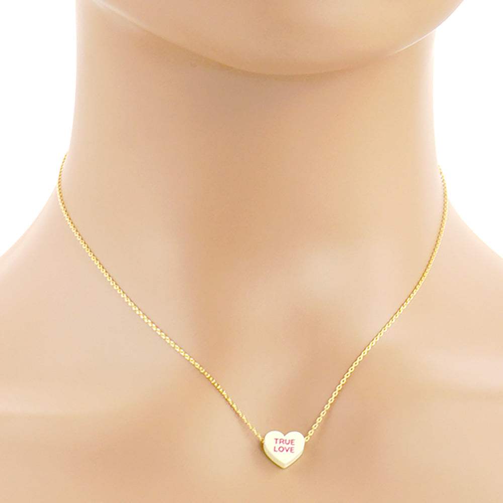 Ture Love Message Heart Pendant Necklace - Madeline Love - Flyclothing LLC
