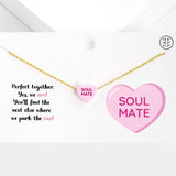 Soul Mate Message Heart Pendant Necklace - Madeline Love - Flyclothing LLC