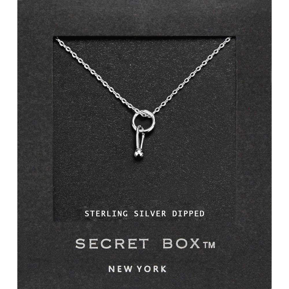 SECRET BOX_Sterling Silver Dipped Geometric Pendant Necklace - Madeline Love - Flyclothing LLC