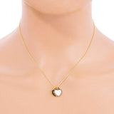 Enamel Metal Double Heart Pendant Necklace - Madeline Love - Flyclothing LLC