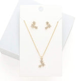 Rhinestone Embellished Triple Star Pendant Necklace - Madeline Love - Flyclothing LLC