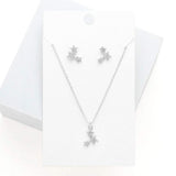 Rhinestone Embellished Triple Star Pendant Necklace - Madeline Love - Flyclothing LLC