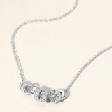 Stone Paved Multi Ring Charm Pendant Necklace - Madeline Love - Flyclothing LLC