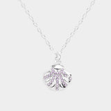 Rhinestone Embellished Metal Shell Pendant Necklace - Madeline Love - Flyclothing LLC