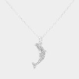 Rhinestone Embellished Dolphin Pendant Necklace - Madeline Love - Flyclothing LLC