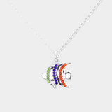 Rhinestone Embellished Fish Pendant Necklace - Madeline Love - Flyclothing LLC
