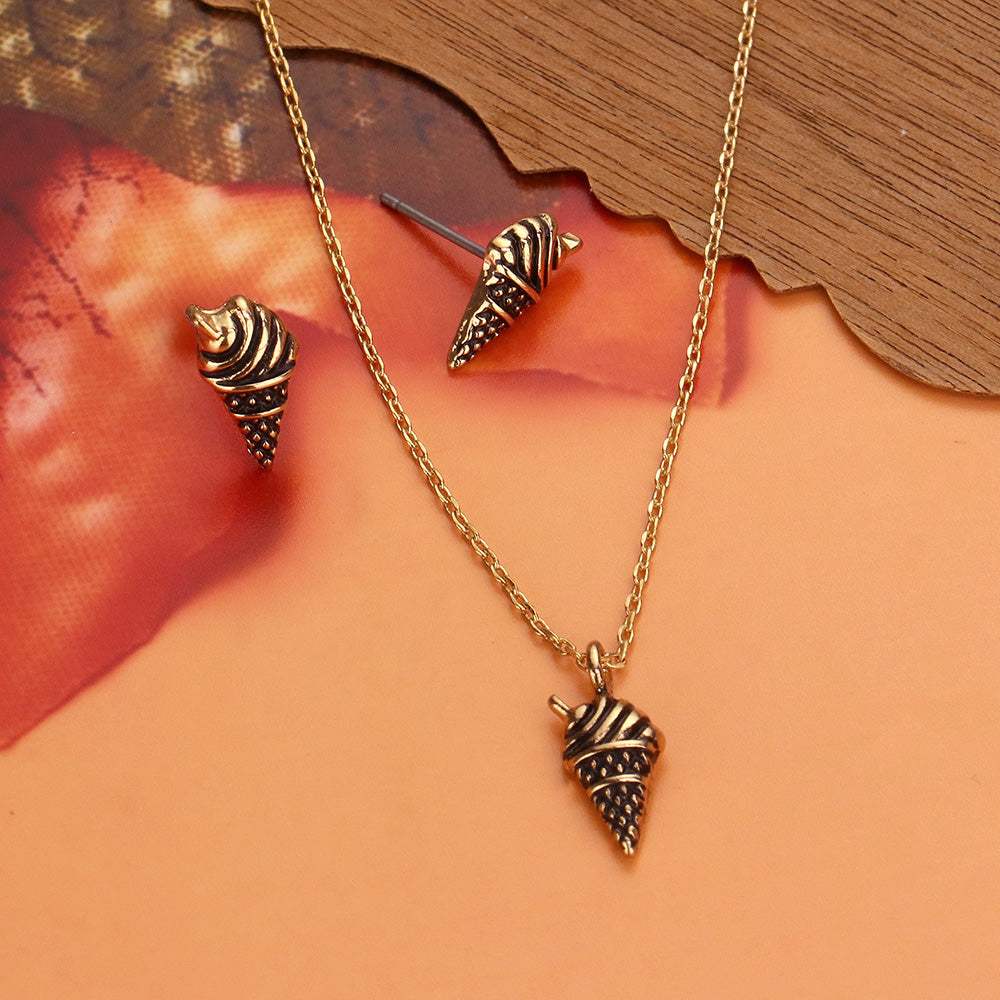 Vintage Ice Cream Metal Pendant Necklace - Madeline Love - Flyclothing LLC