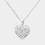 Stone Paved Heart Pendant Necklace - Madeline Love - Flyclothing LLC