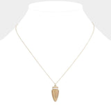 Semi Precious Stone Arrow Pendant Necklace - Madeline Love - Flyclothing LLC