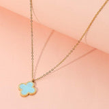Stainless Steel Quatrefoil Pendant Necklace - Madeline Love - Flyclothing LLC