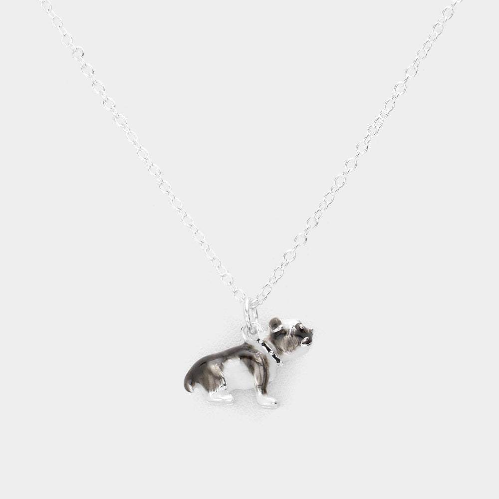 Enamel Dog Pendant Necklace - Madeline Love - Flyclothing LLC