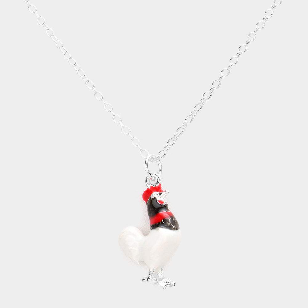 3D Rooster Pendant Necklace - Madeline Love - Flyclothing LLC