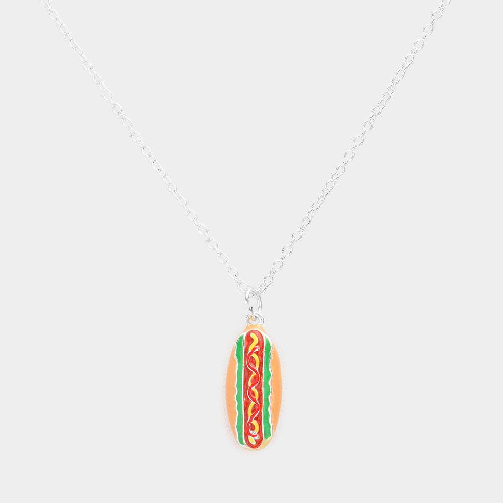 3D Hot Dog Pendant Necklace - Madeline Love - Flyclothing LLC
