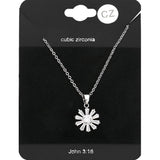 CZ Flower Stone Pendant Necklace - Madeline Love - Flyclothing LLC