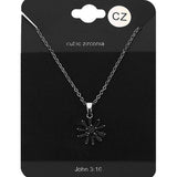 CZ Flower Stone Pendant Necklace - Madeline Love - Flyclothing LLC