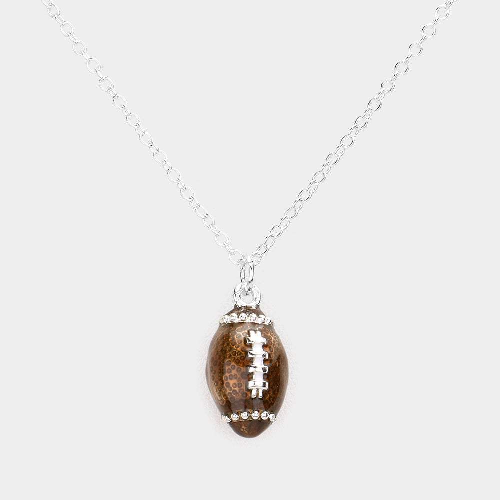 3D Football Pendant Necklace - Madeline Love - Flyclothing LLC