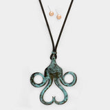 Cord Mustache Burnished Metal Pendant Necklace - Madeline Love - Flyclothing LLC