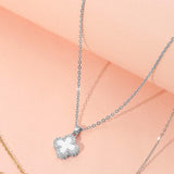 Reversible Stainless Steel Quatrefoil Pendant Necklace - Madeline Love - Flyclothing LLC