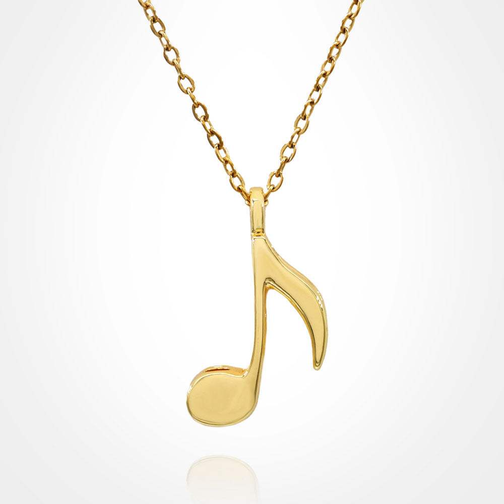 Stainless Steel Musical Note Pendant Necklace - Madeline Love - Flyclothing LLC