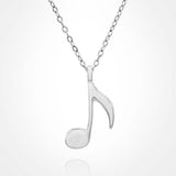 Stainless Steel Musical Note Pendant Necklace - Madeline Love - Flyclothing LLC