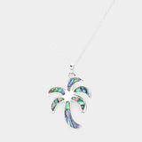 Abalone Palm Tree Pendant Necklace - Madeline Love - Flyclothing LLC