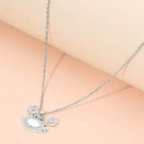 Stainless Steel Mother of Pearl CZ Stone Paved Crab Charm Pendant Necklace - Madeline Love - Flyclothing LLC