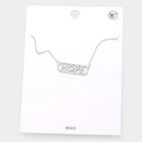 HOPE Brass Rhinestone Embellished Message Pendant Necklace - Madeline Love - Flyclothing LLC