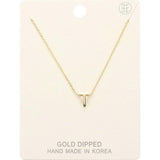 -T- Gold Dipped Initial Monogram Metal Pendant Necklace - Madeline Love - Flyclothing LLC